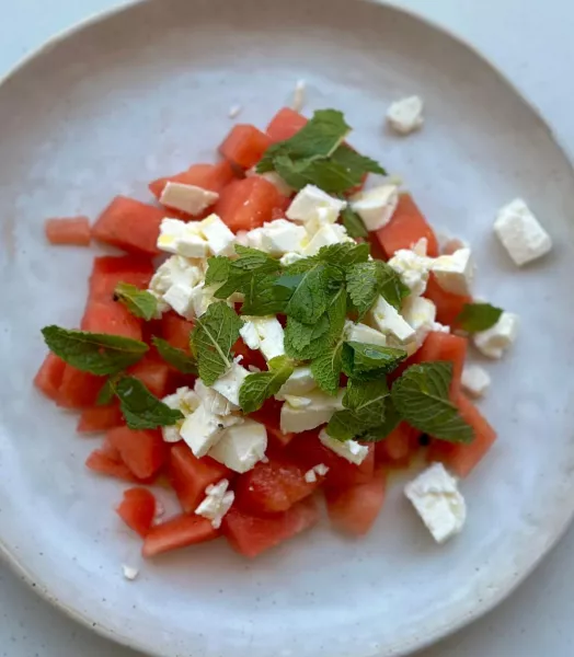 Salade feta pastèque